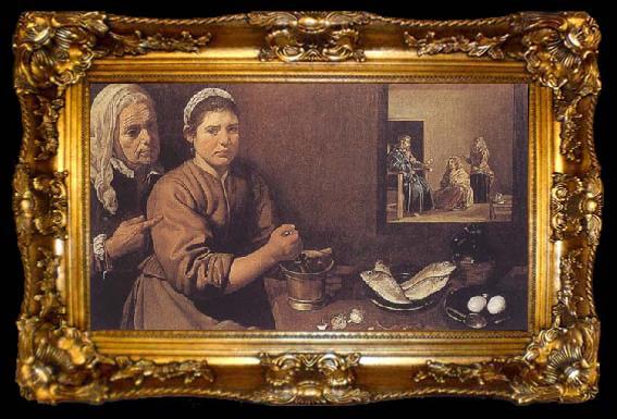 framed  Diego Velazquez Christ in the House of Martha and Mary (mk35), ta009-2